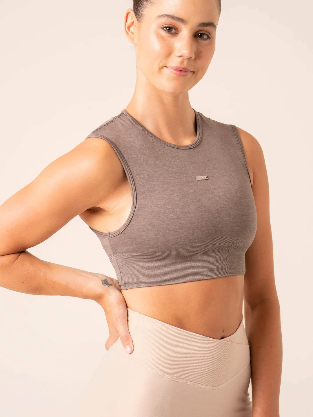 Ryderwear, Focus Seamless Tank - Taupe Marl