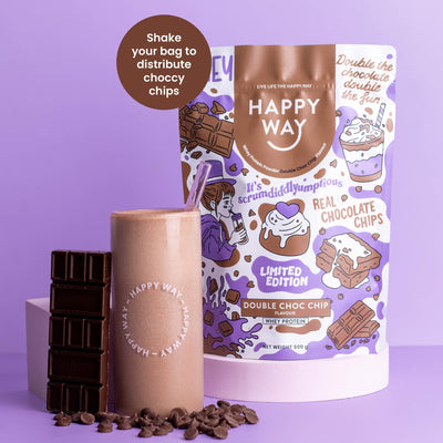 NEW Flavour: Double Choc Chip Whey Protein from Happy Way!